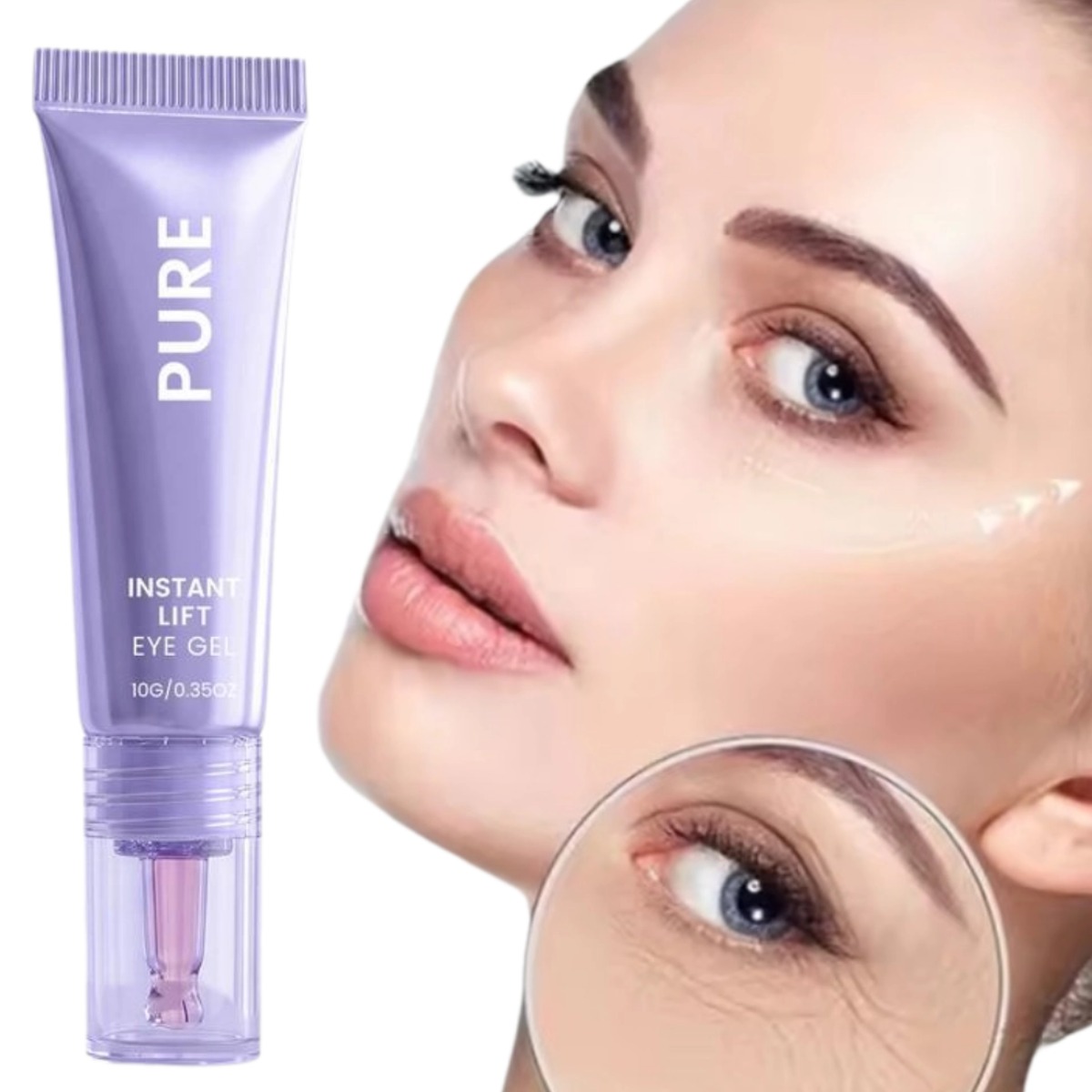 Eye Cream Peptide - ピュアインスタントリフトアイジェル コラーゲンペプチド配合 リフティング＆ファーミング しわ改善マッサージクリーム 長時間保湿スキンケア