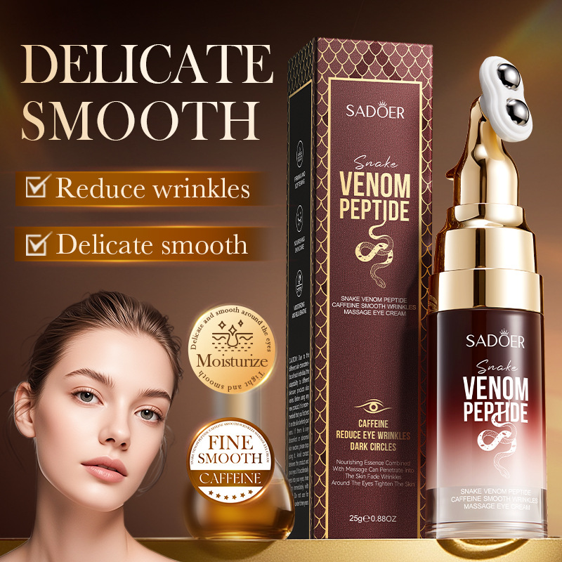 Eye Cream Peptide - SADOER ヘビ毒ペプチドカフェイン抗しわマッサージアイクリーム抗くまアンチエイジング保湿目元スキンケア