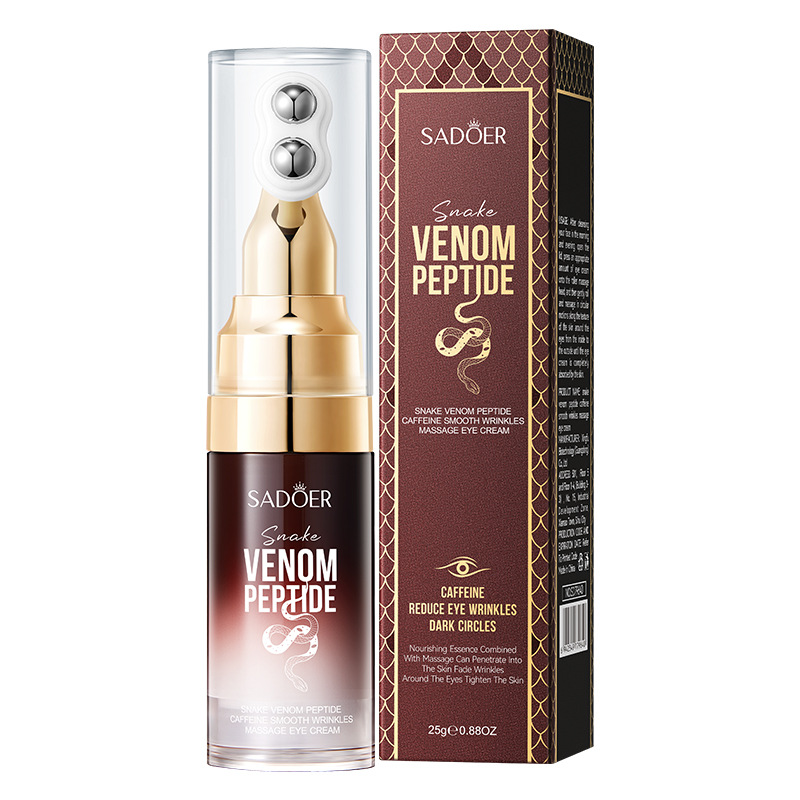 Eye Cream Peptide - SADOER スネークベノムペプチド カフェイン アンチリンクル マッサージ アイクリーム