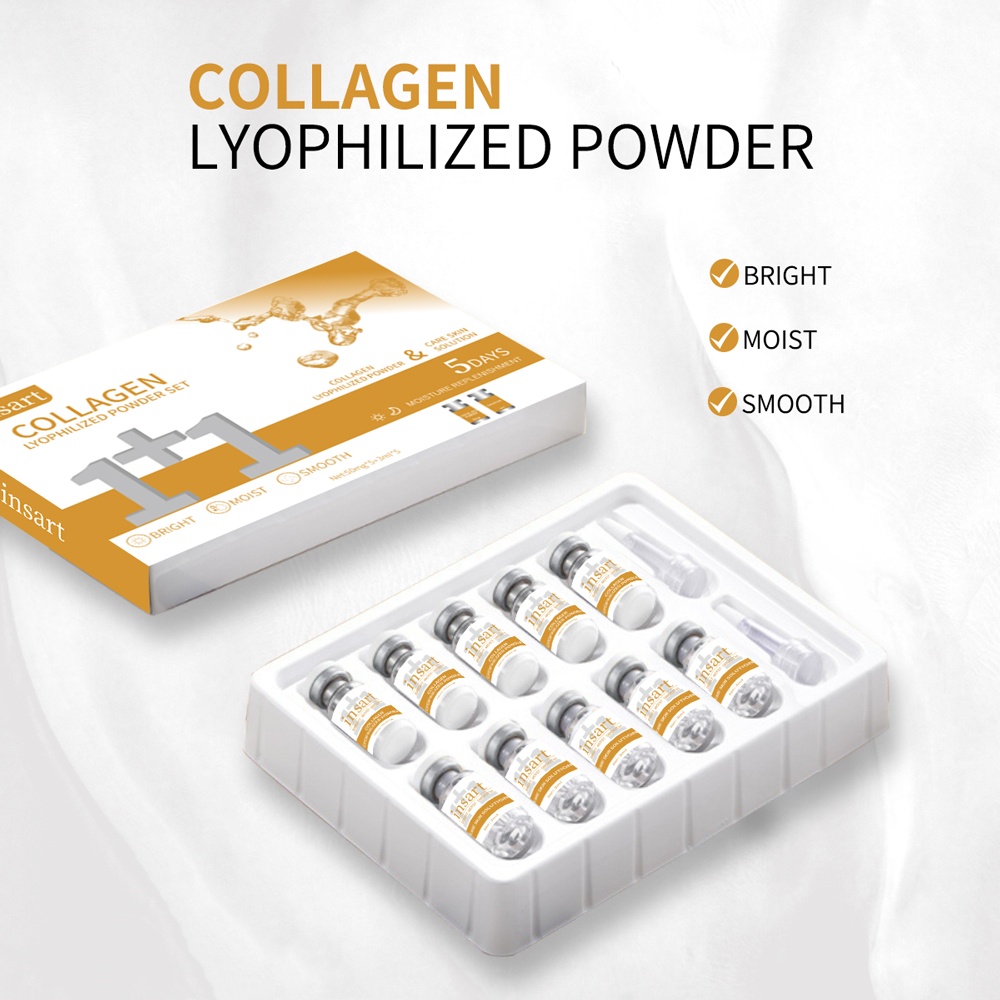 Skincare Collagen - 1箱/10個入り コラーゲンフリーズドライパウダー スキンケアセット 女性用保湿ギフト