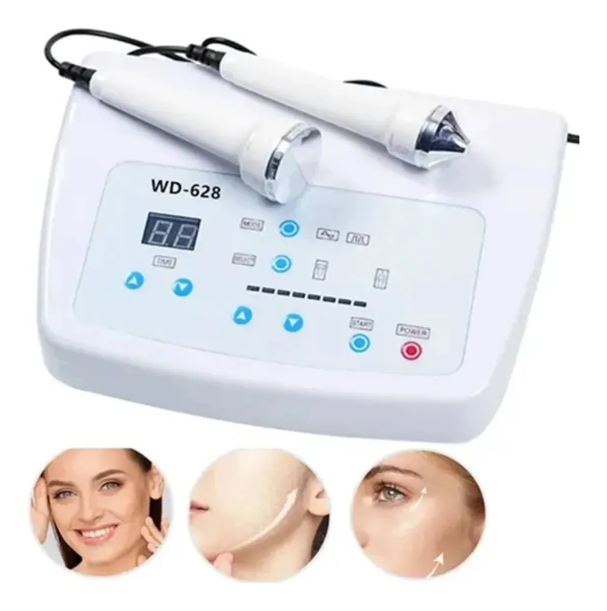 Skincare Scora - ポータブル2in1超音波スキンケア美白そばかす除去引き締めアンチエイジング美容フェイシャルマシン