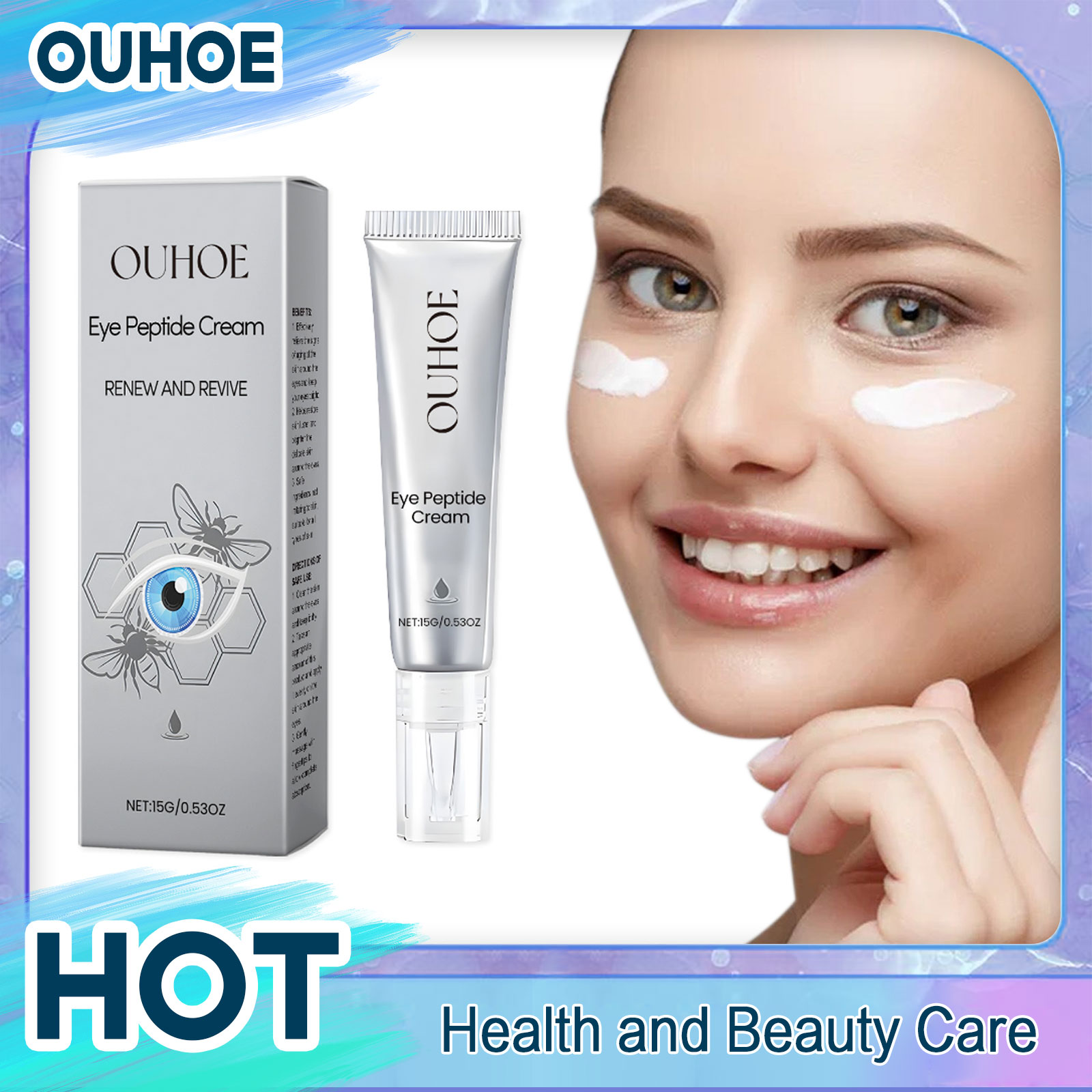 Eye Cream Peptide - ペプチドリフティングアイジェル 小じわを薄くする クマを明るくする むくみ防止 アイバッグ除去剤 引き締め保湿アイケアクリーム