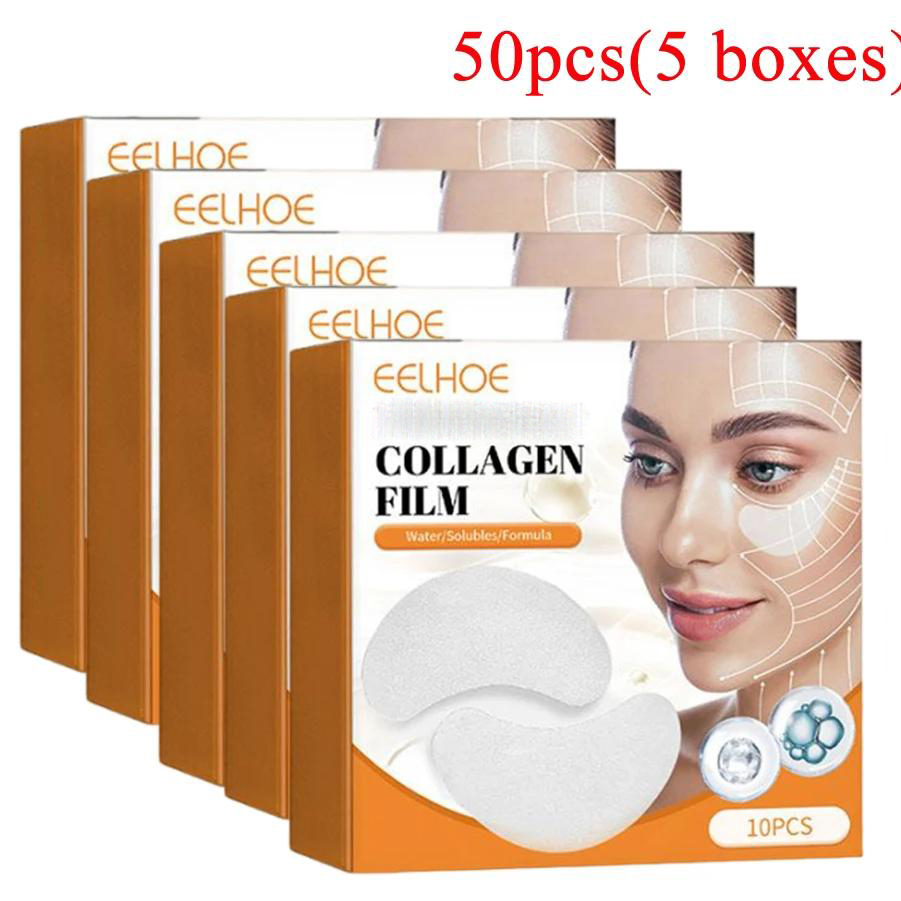 Skincare Collagen - 5 ボックスコラーゲン可溶性パッチフィルム抗しわ除去くまフェイシャルマスク保湿リフティング肌の目ケア