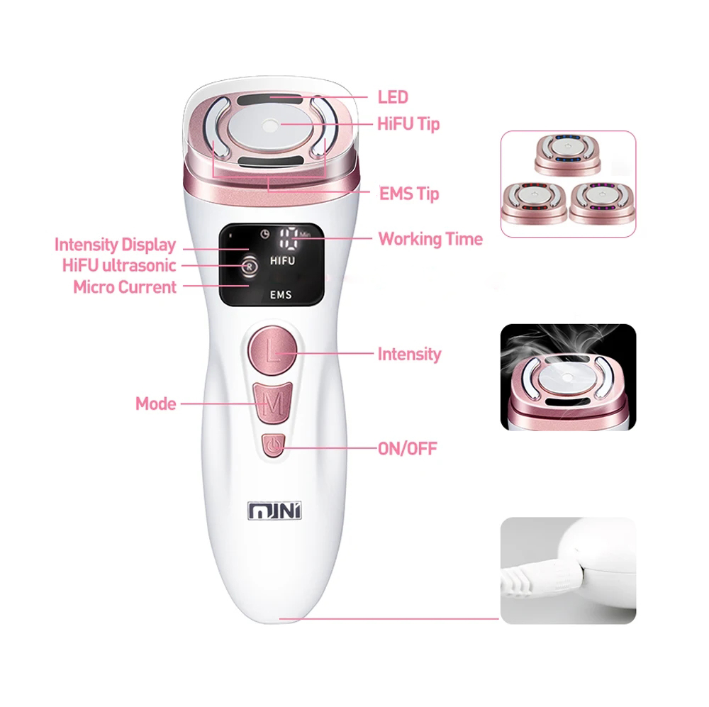 新しいミニ HIFU 超音波マシン EMS マイクロカレント - Skincare Scora のレビューと価格