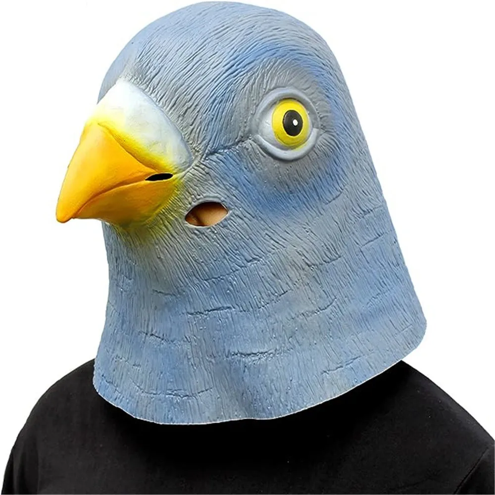 新しい鳩マスクラテックス鳥の頭飾りハロウィン仮装コスプレ衣装 - Skincare Pigeon のレビューと価格