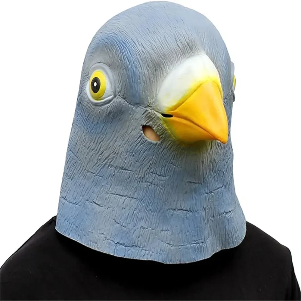 新しい鳩マスクラテックス鳥の頭飾りハロウィン仮装コスプレ衣装 - Skincare Pigeon のレビューと価格
