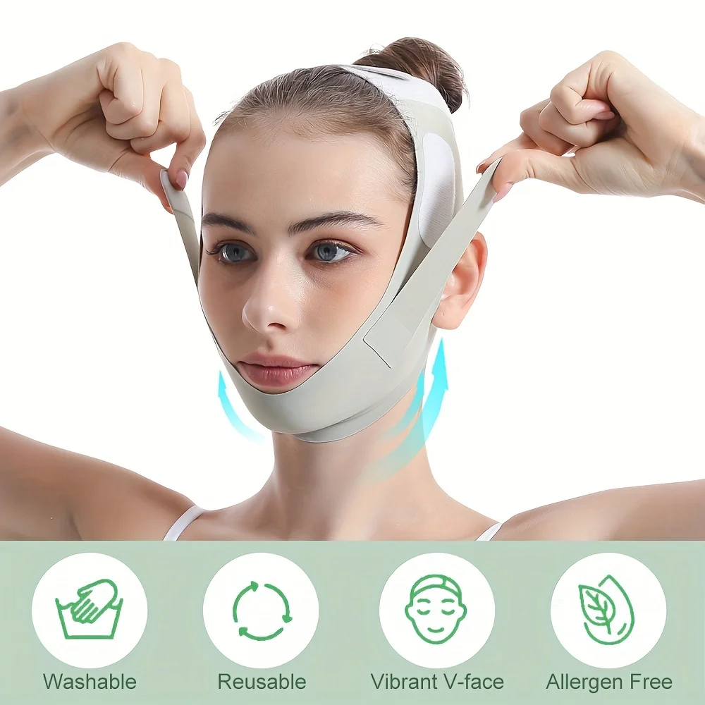 再利用可能な顔痩身包帯 V ラインフェイスシェイパー女性あご - Skincare Scora のレビューと価格